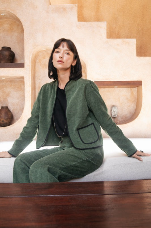 Faith Corduroy Jacket - Olive