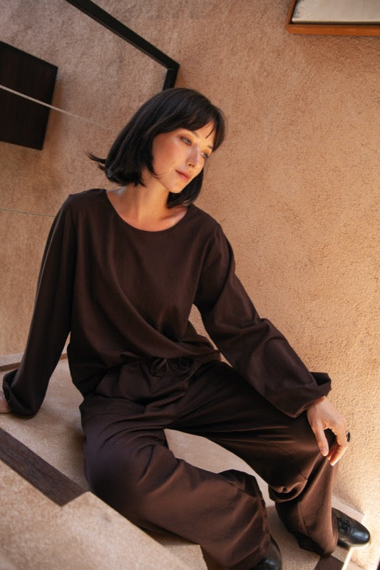 Total Eclipse L/S Top - Espresso Jersey