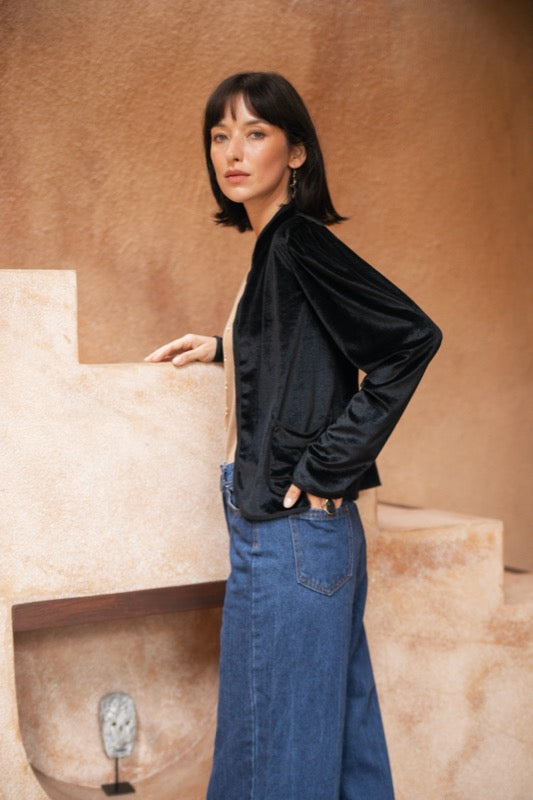 Faith Jacket - Black Velvet