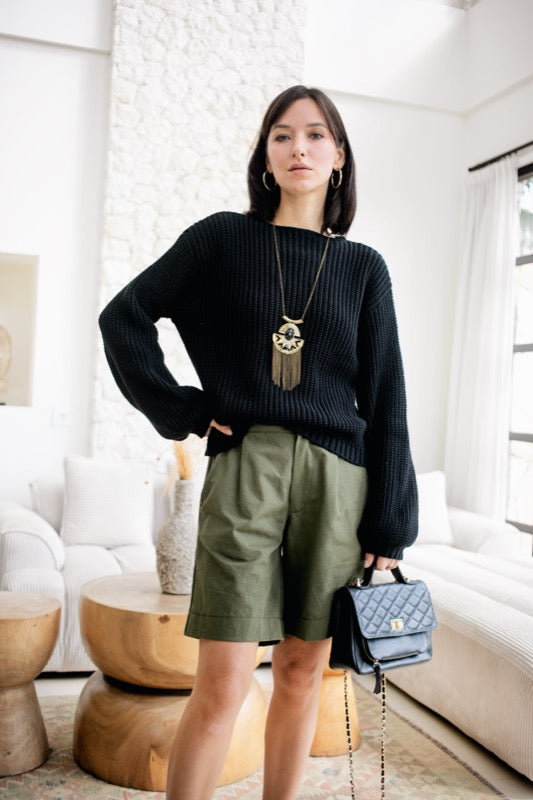 Terence Knit Jumper - Black