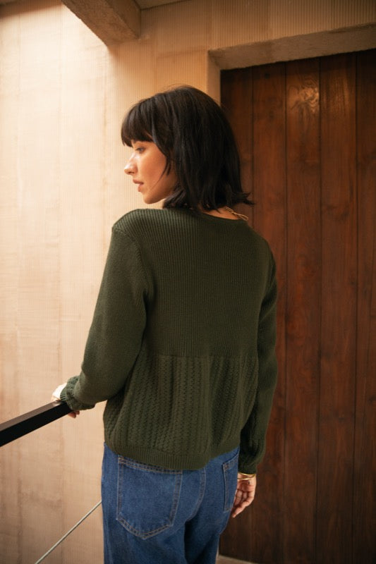 Foster Knit Jumper - Olive