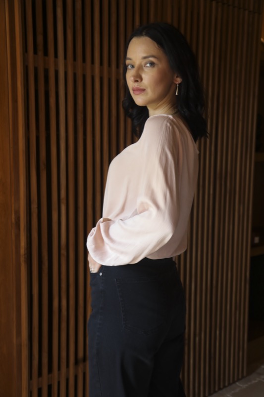 Total Eclipse Top - Champagne Sateen