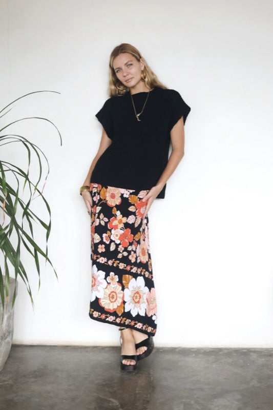 Mira Skirt - Bordered Floral