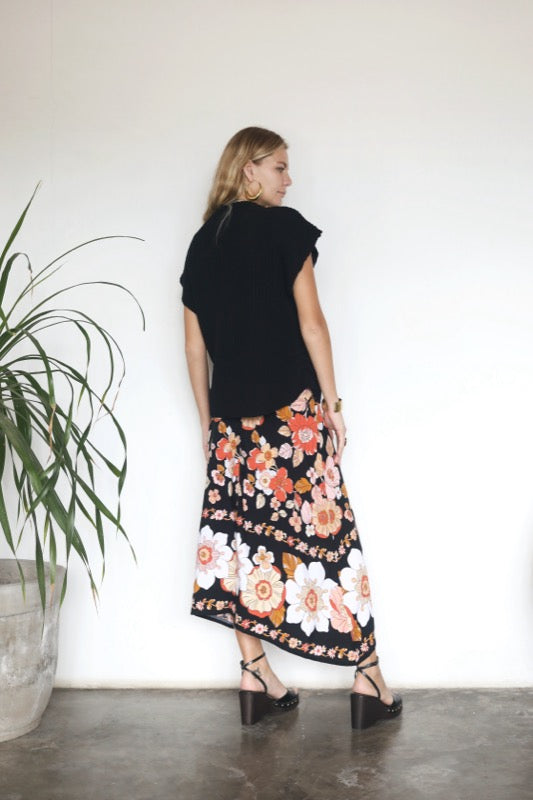 Mira Skirt - Bordered Floral