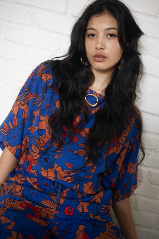 Lily Top - Blue Hawaii