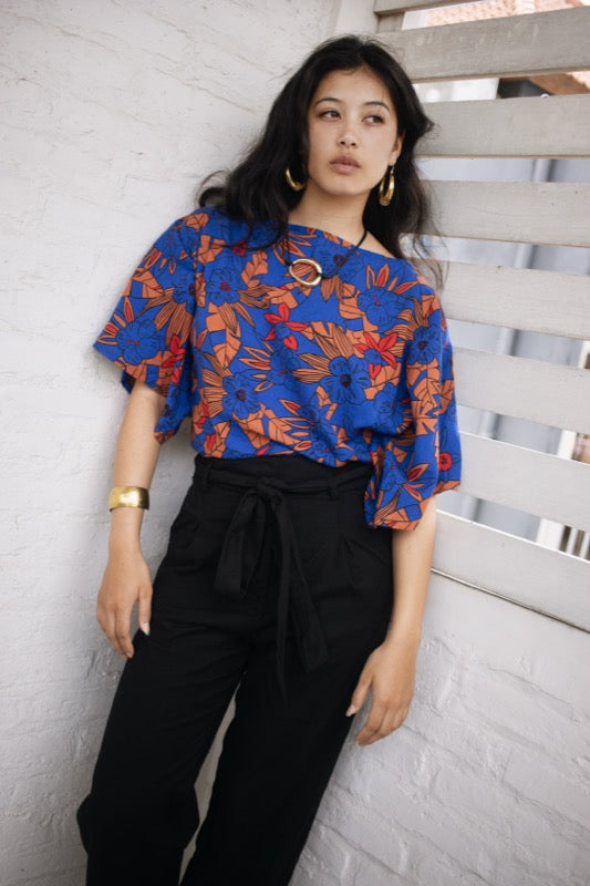 Lily Top - Blue Hawaii
