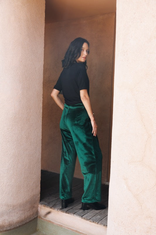 Anderson Pants - Wicked Green Velvet