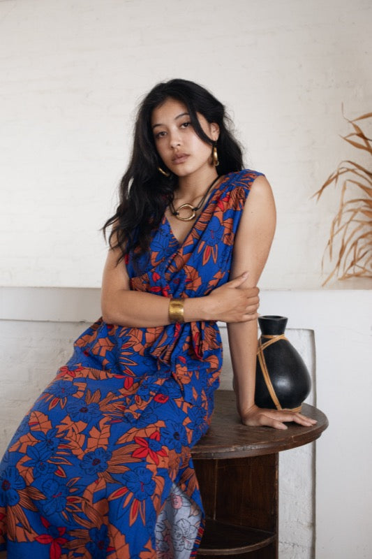 Karrina Dress Sleeveless - Blue Hawaii