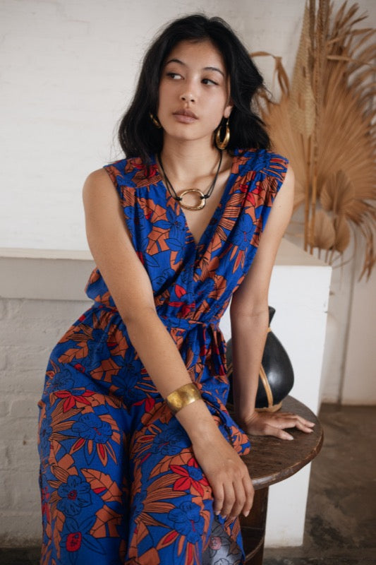 Karrina Dress Sleeveless - Blue Hawaii