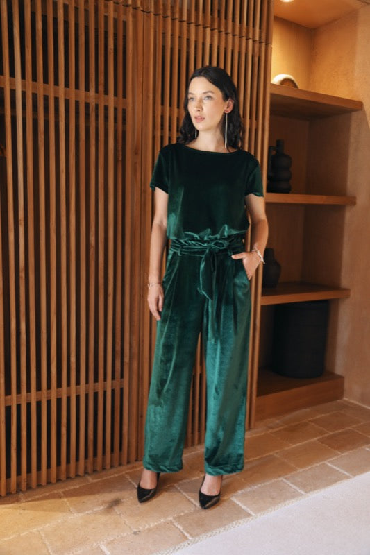 Anderson Pants - Wicked Green Velvet
