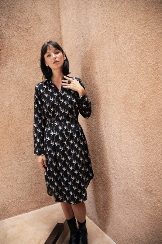 Sandra Long Sleeve Dress - Bird of Paradise