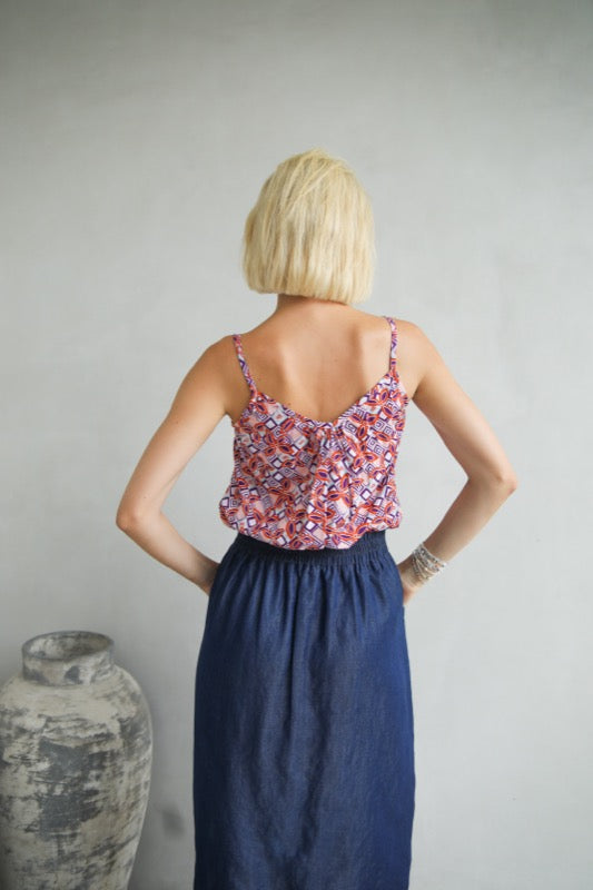 Eliza Cami - Aztec Beige Multi