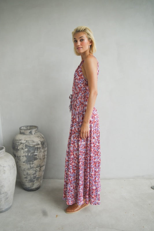 Luisa Dress - Aztec Beige Multi