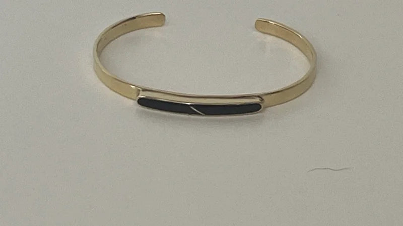 Himalayan Bar Gem Cuff - Jade, Tigers Eye, Black Onyx