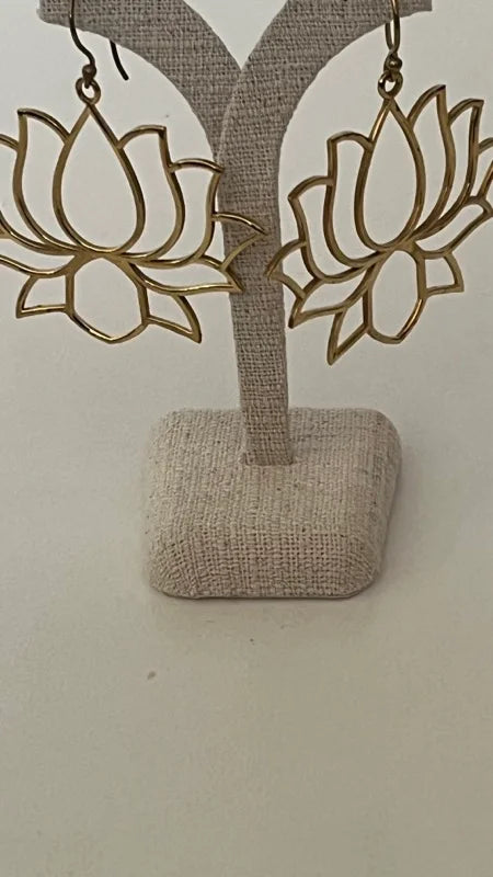 Himalayan Lotus Dangle Earrings