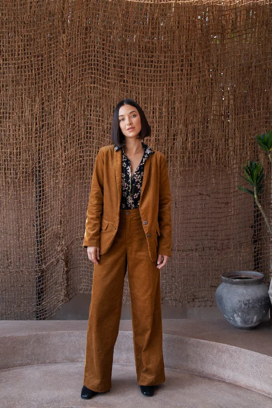 Charlie Corduroy Blazer - Vintage Gold