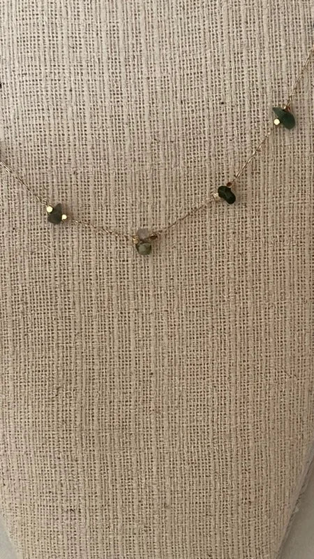 Crystal Necklace - Dark Jade