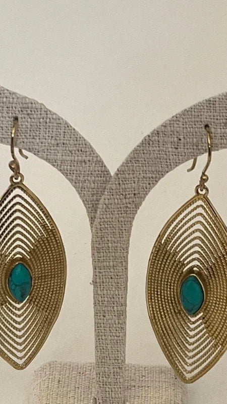 Himalayan Leaf Dangles - Turquoise