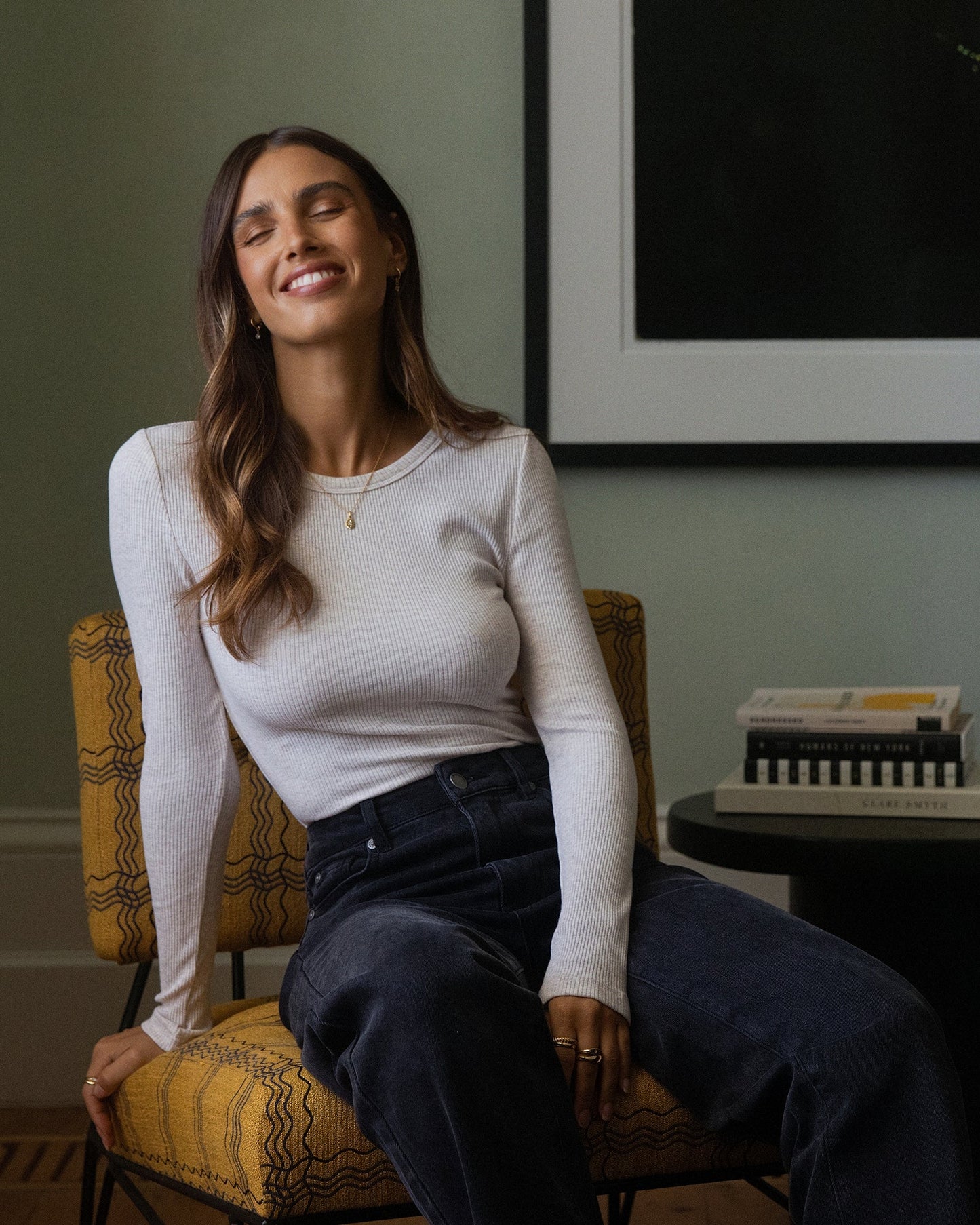 Eve Rib Baby Long Sleeve Tee - Oatmeal