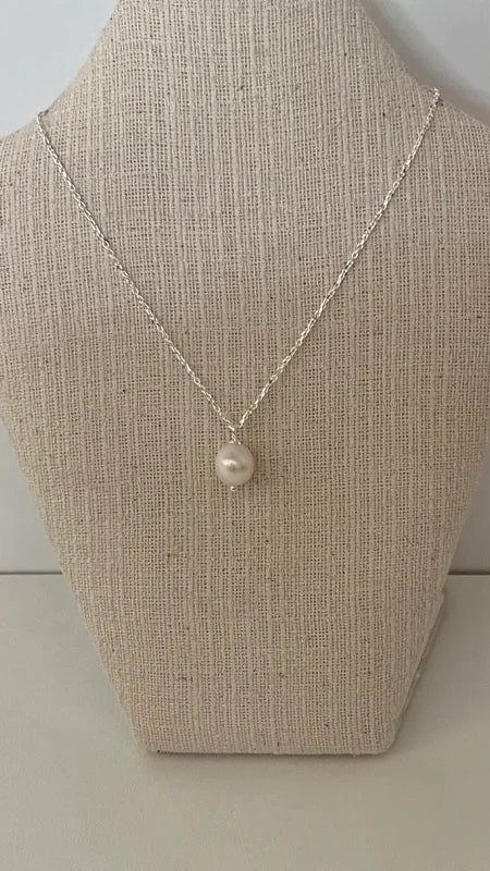 Fresh Water Pearl Pendant - Sterling Silver