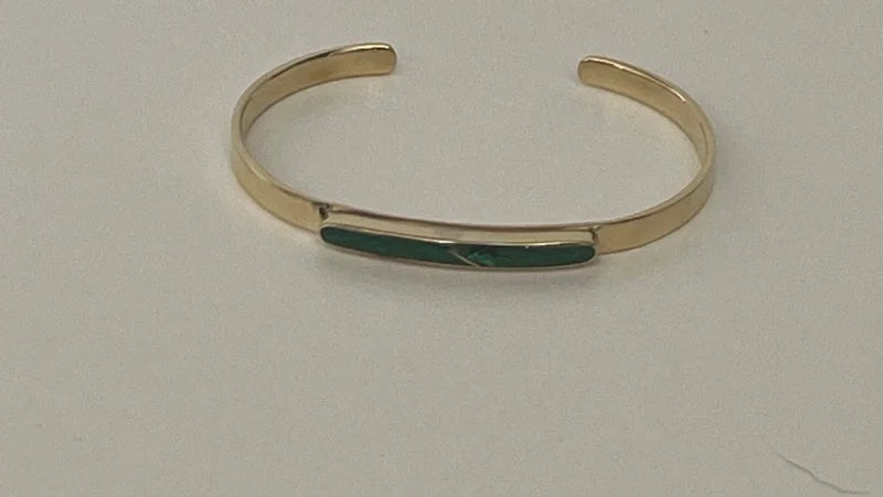 Himalayan Bar Gem Cuff - Jade, Tigers Eye, Black Onyx