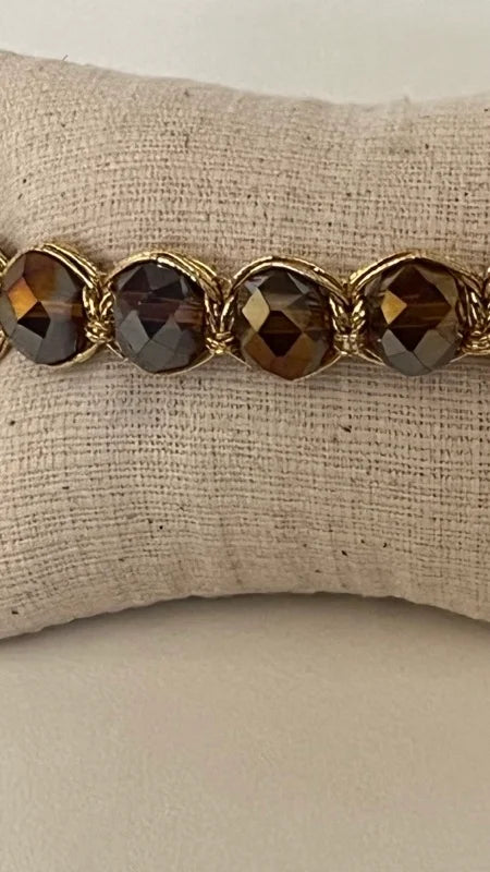 Amber Gold Thread Bracelet