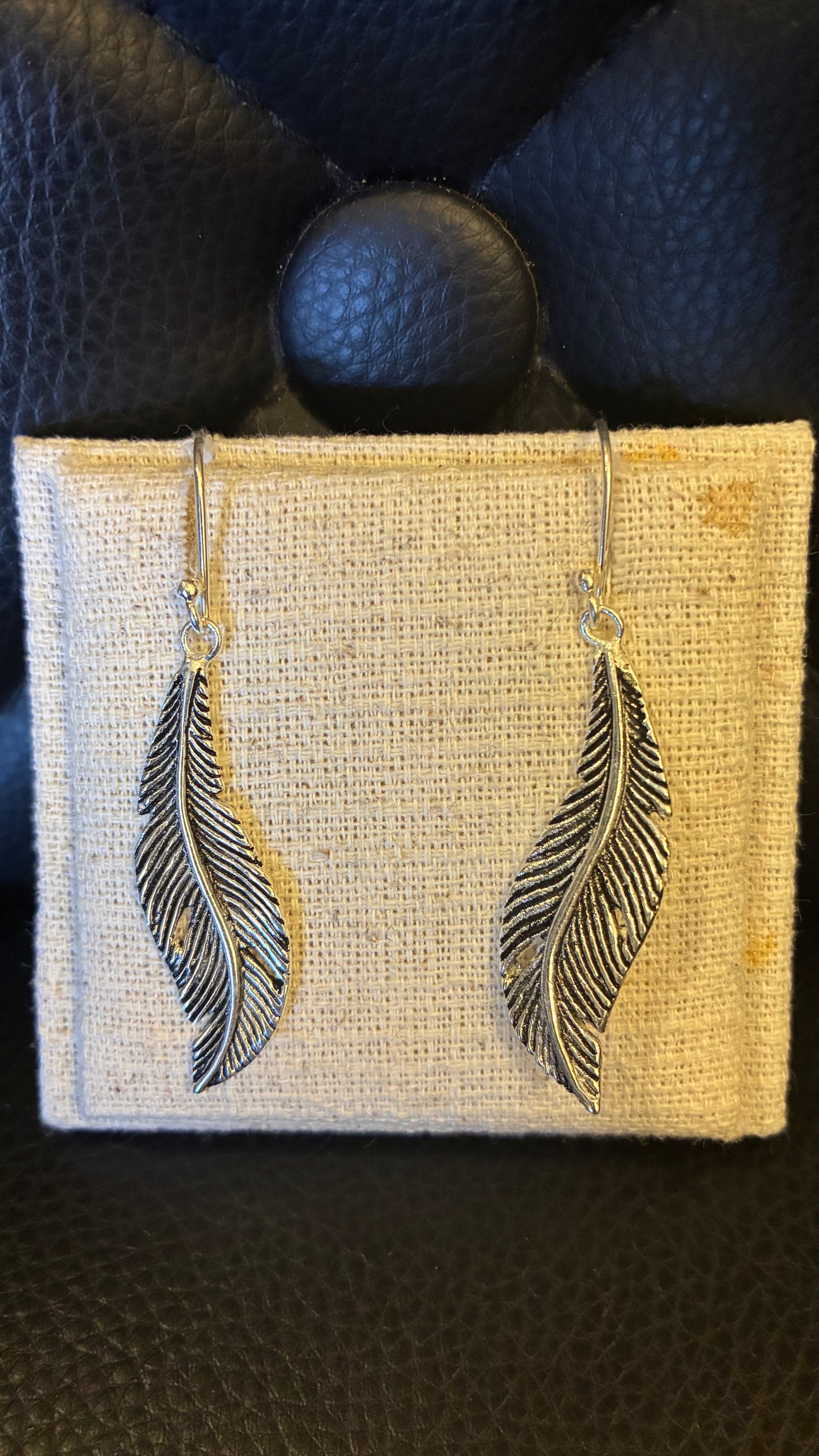 Feather Earrings - Silver