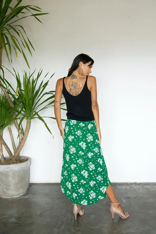 Maureen Skirt - Vintage Green Floral