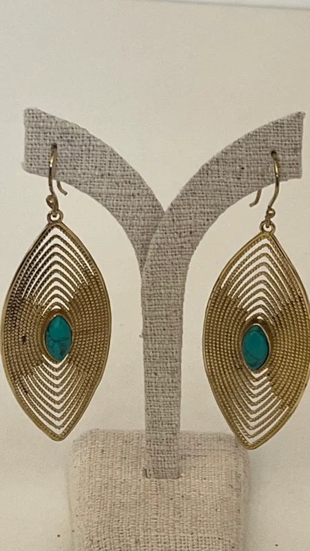 Himalayan Leaf Dangles - Turquoise