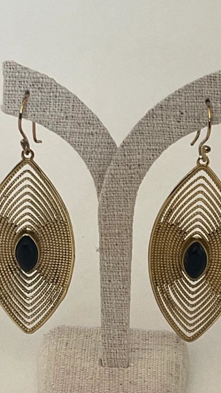 Himalayan Leaf Dangles - Black Onyx