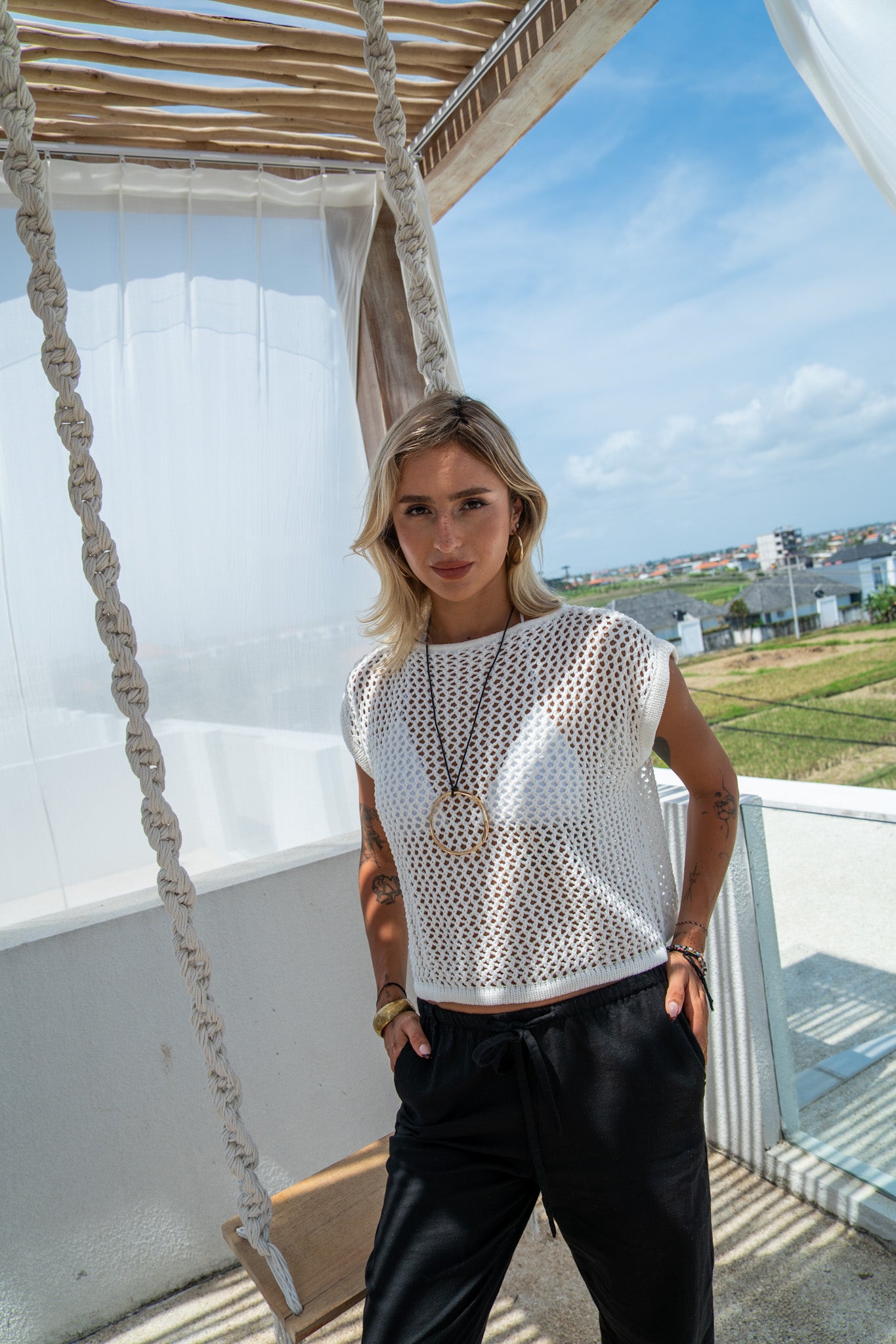Cheska Knit Vest - Cream