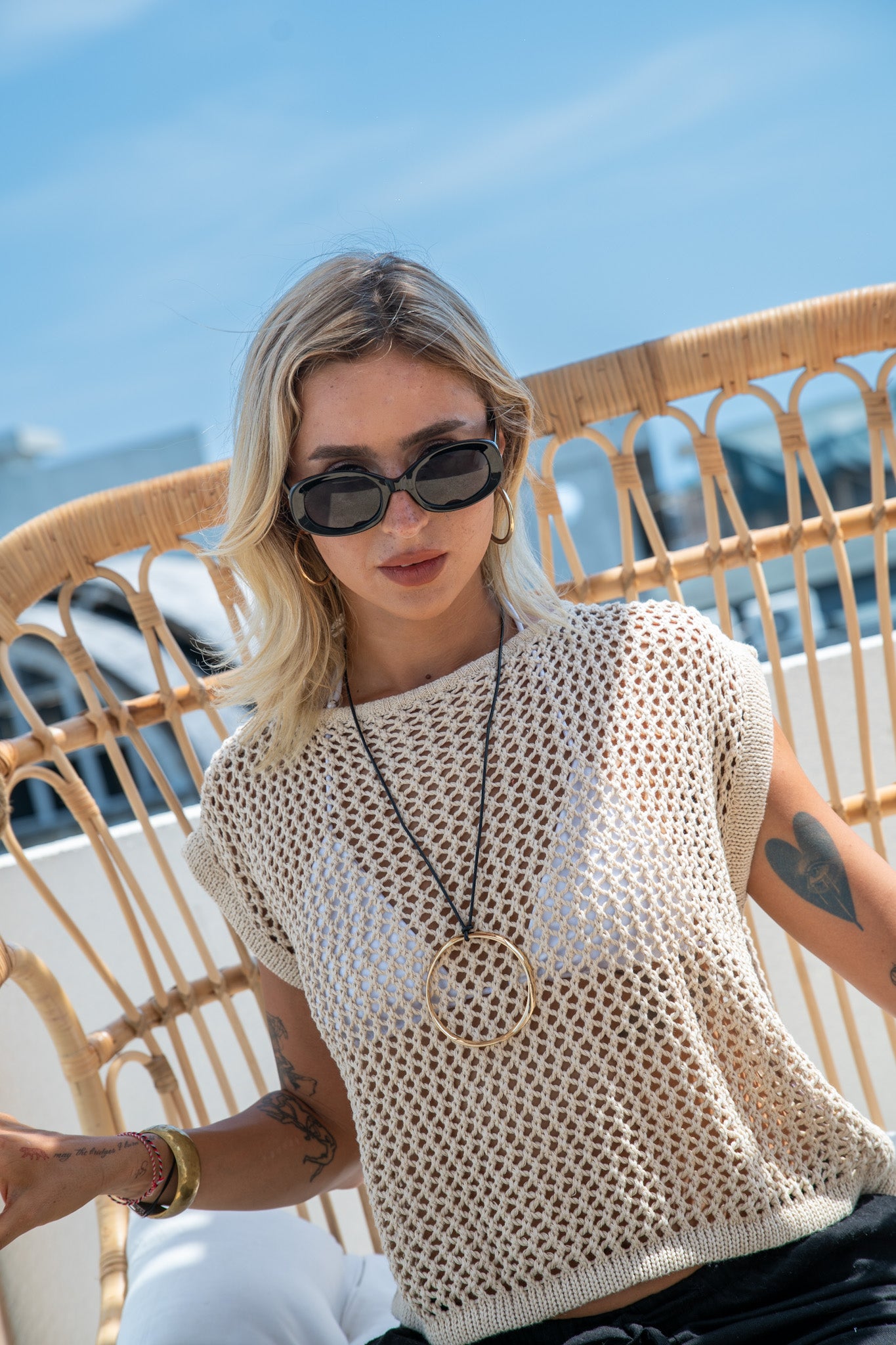 Cheska Knit Vest - Beige
