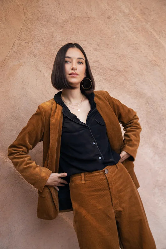 Charlie Corduroy Blazer - Vintage Gold