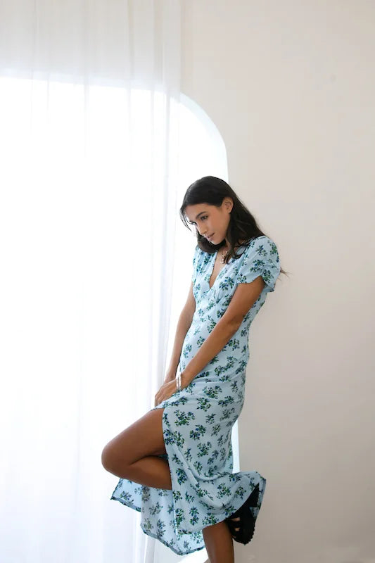 Julia Dress - Blue Danube Floral