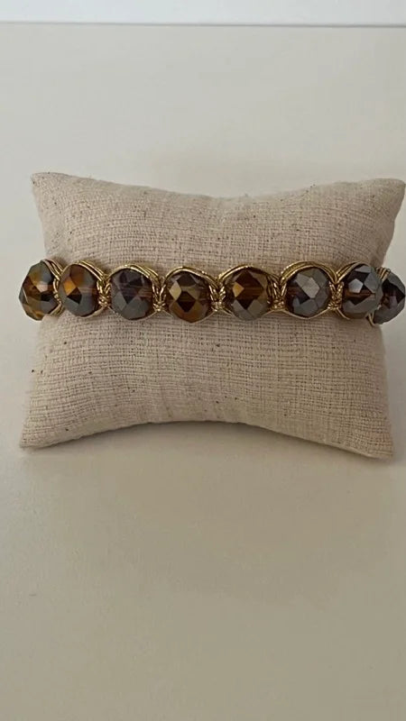 Amber Gold Thread Bracelet