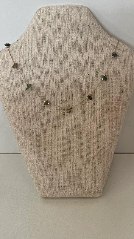 Crystal Necklace - Dark Jade