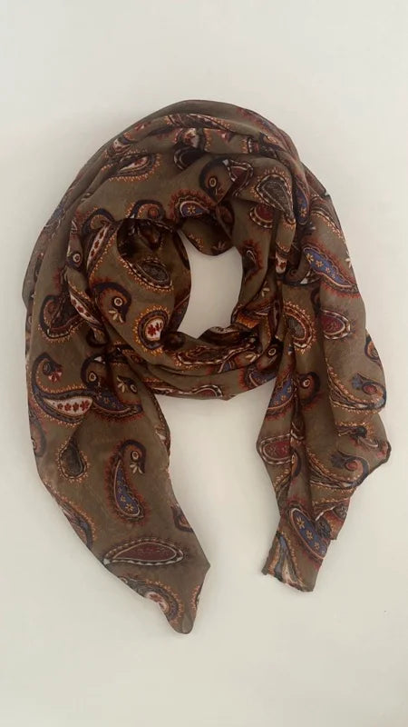 Paisley Scarf - Olive