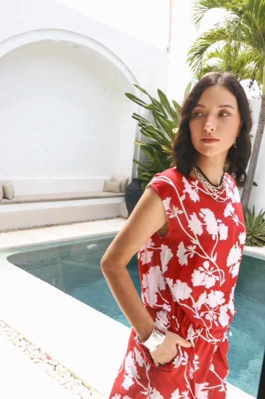 Alana Dress - Scarlet Floral
