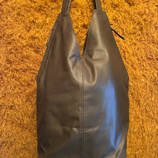 Kyoto Leather Tote Bag - Olive
