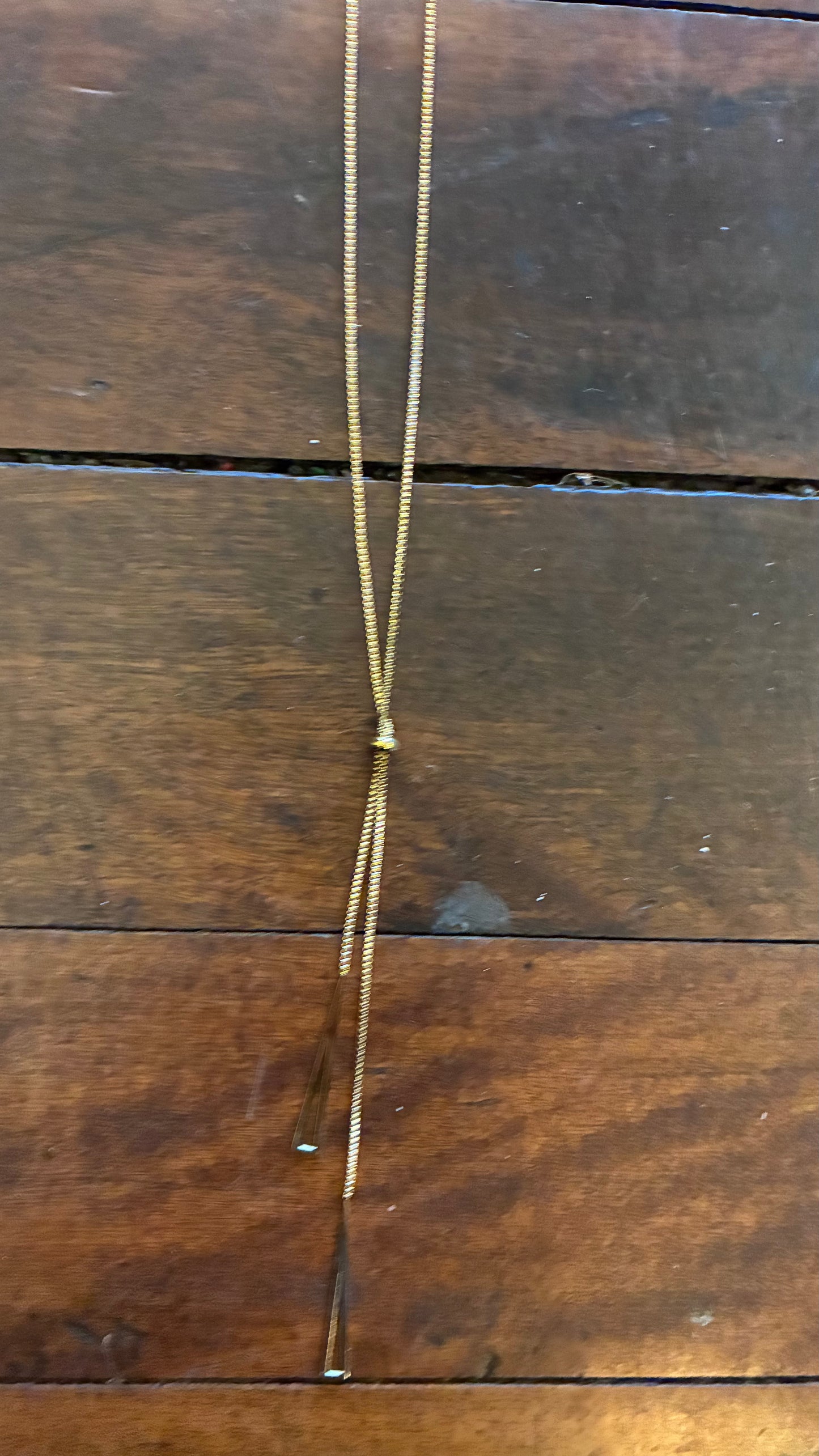 Triangle Tassle Necklace - Gold