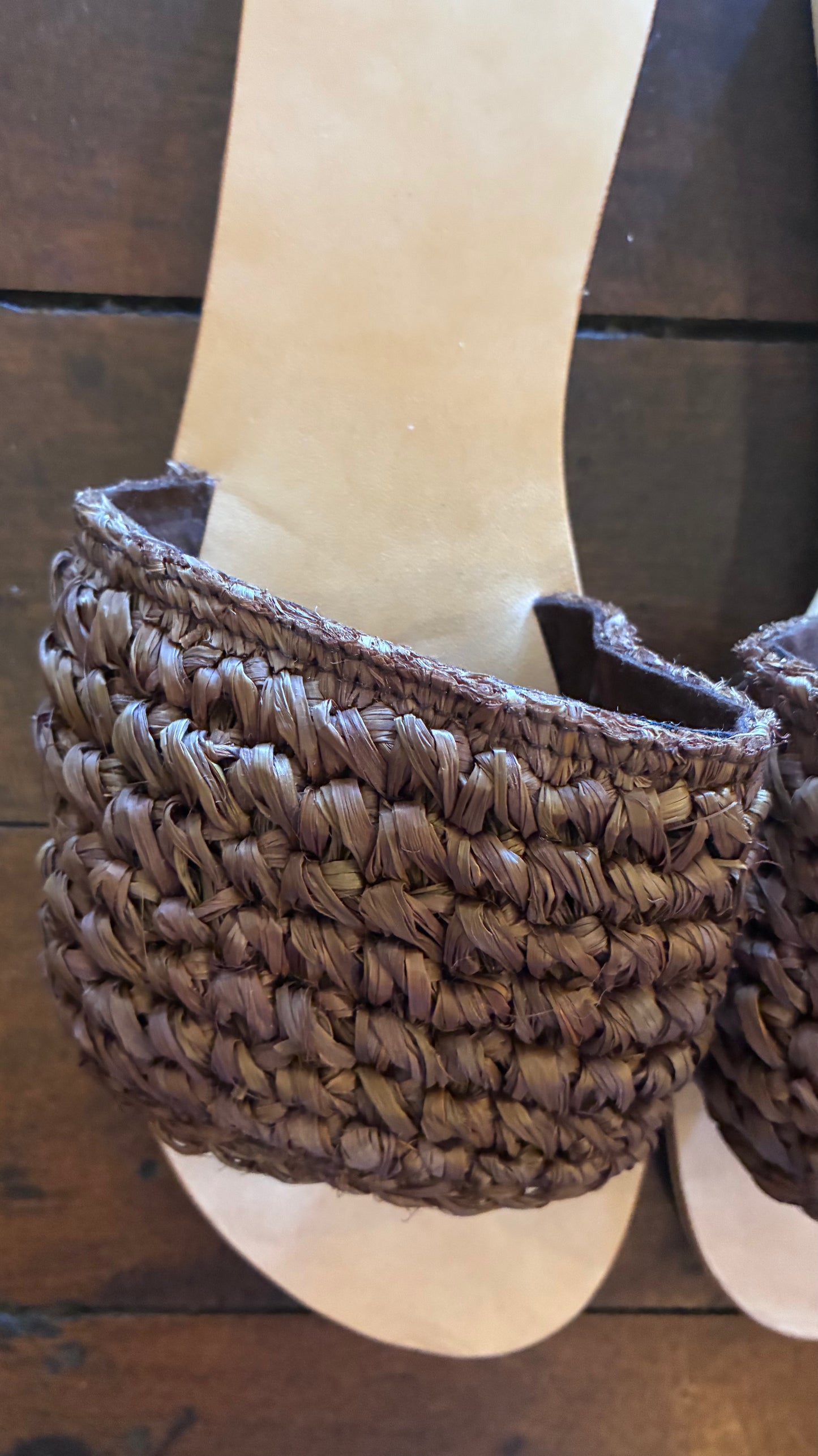 Raffia Slide - Olive