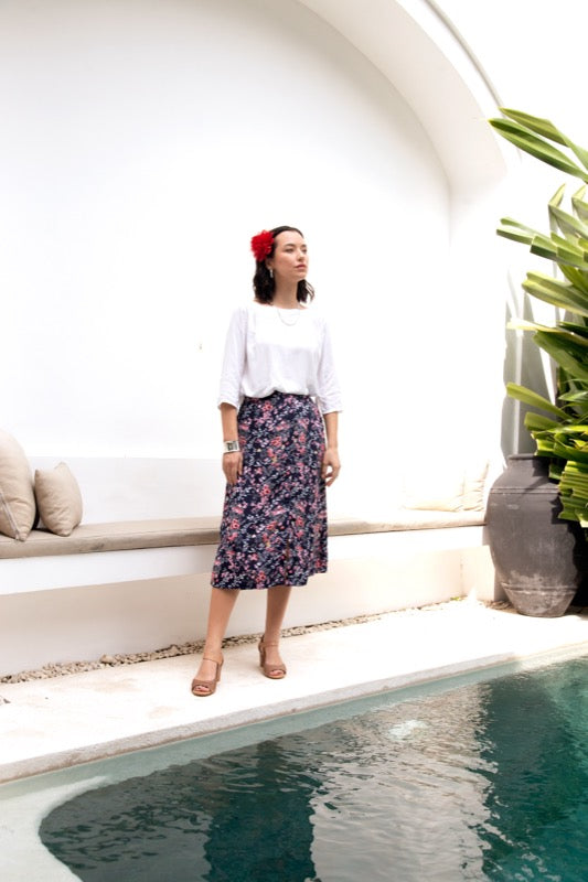 Celeste Skirt - Pink Flowers
