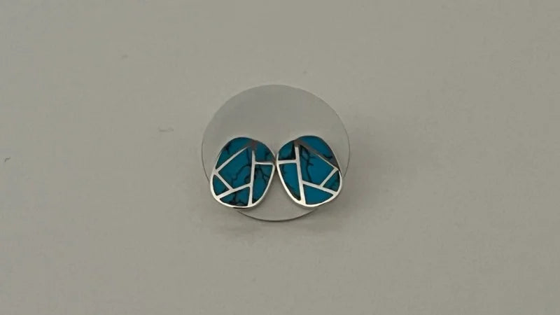 Art Deco Studs - Turquoise