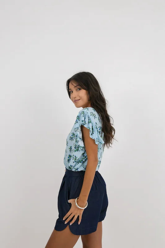 Laguna Top - Blue Danube Floral