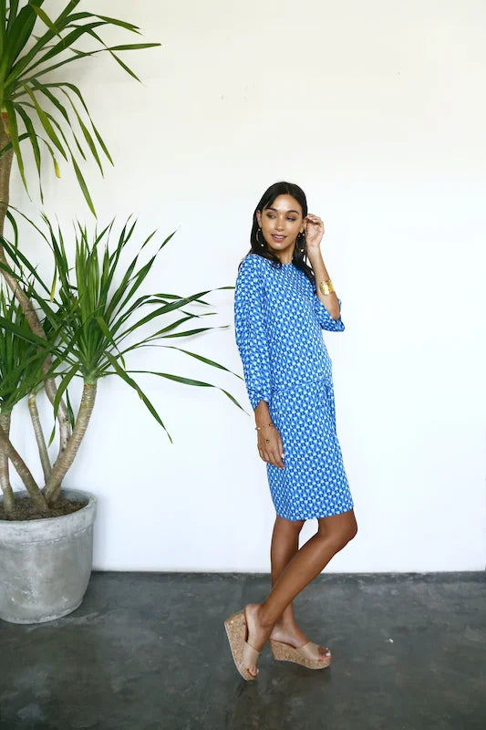 Rose L/S Dress - Blue Arrow