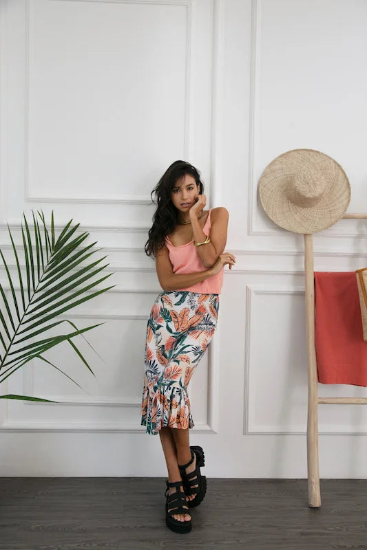 Cheya Knit Cami - Peach Iced Tea