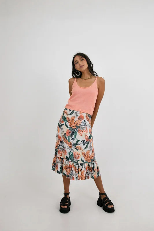 Cheya Knit Cami - Peach Iced Tea