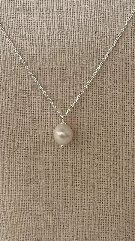 Fresh Water Pearl Pendant - Sterling Silver