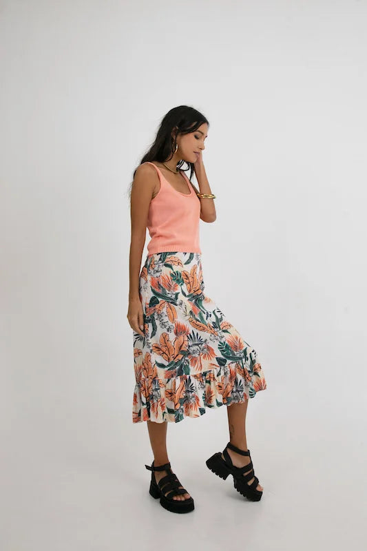 Cheya Knit Cami - Peach Iced Tea