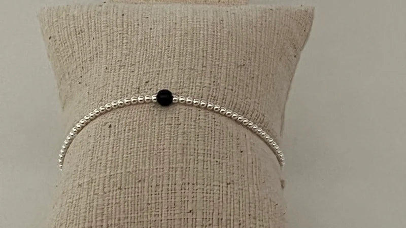 Grace Bracelet - Rose Quartz , Hematite, Jade, Black Onyx